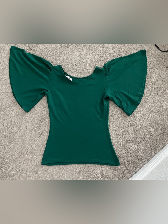 Vixen by Micheline Pitt Deadly Kiss top Forest Green - Picture 5 of 9